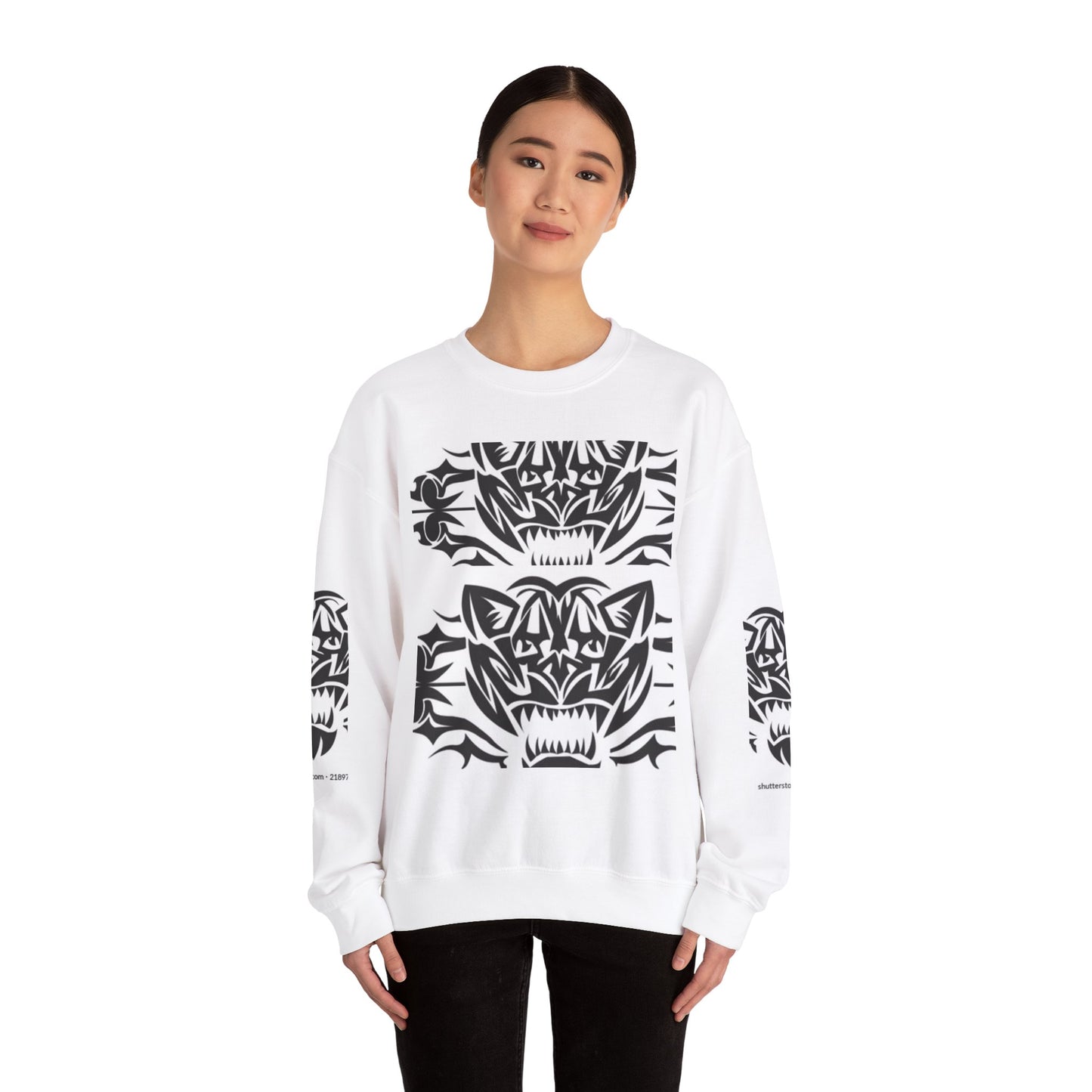 Bold Tiger Graphic Unisex Sweatshirt - Fierce Animal Design