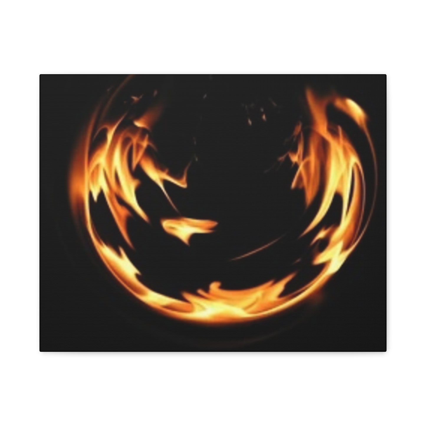 Fire Swirl Matte Canvas Art - Stretched 1.25" Gallery Wrap