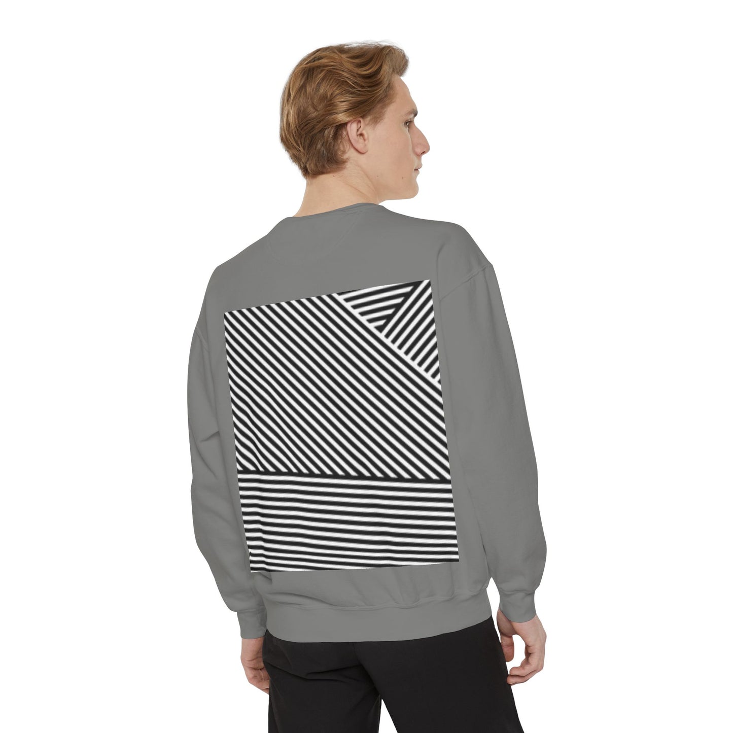 Unique Unisex Garment-Dyed Sweatshirt with Intricate Graphic Design
