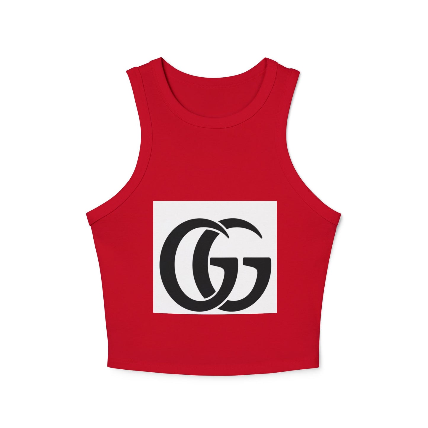Stylish Women's Micro Rib Racer Tank Top with GG Logo