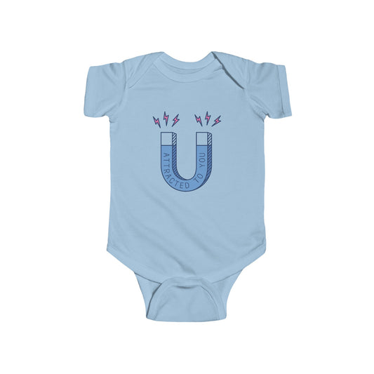 Attracted to You Infant Bodysuit - Cute Magnet Design for Newborns