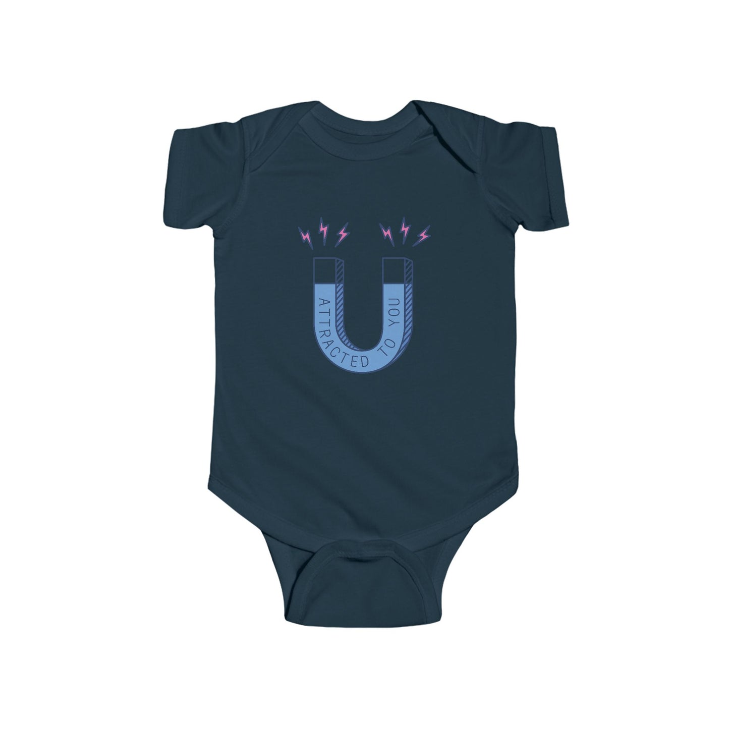 Attracted to You Infant Bodysuit - Cute Magnet Design for Newborns