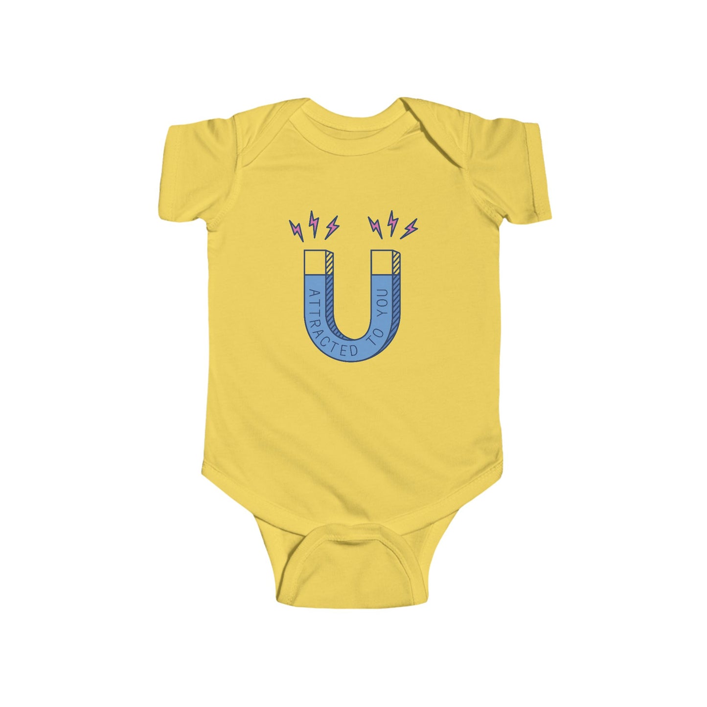 Attracted to You Infant Bodysuit - Cute Magnet Design for Newborns