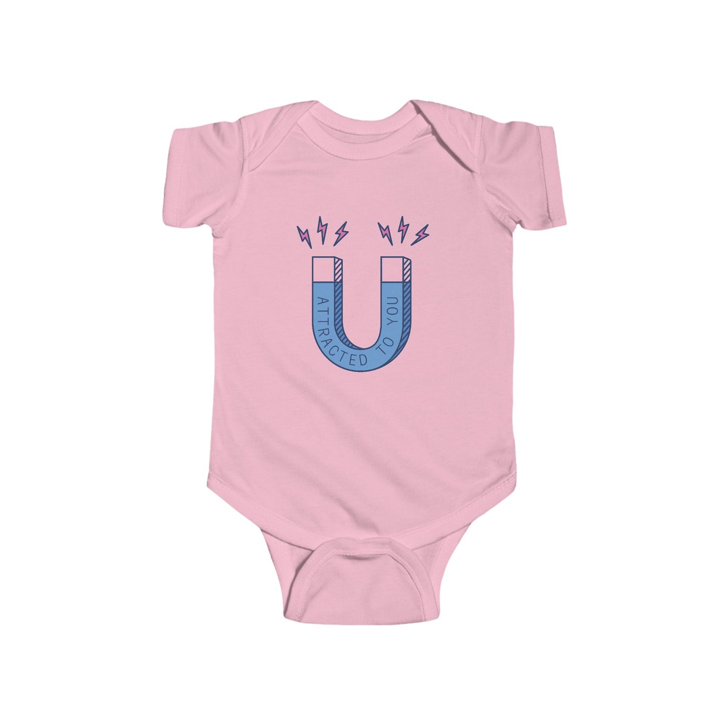 Attracted to You Infant Bodysuit - Cute Magnet Design for Newborns