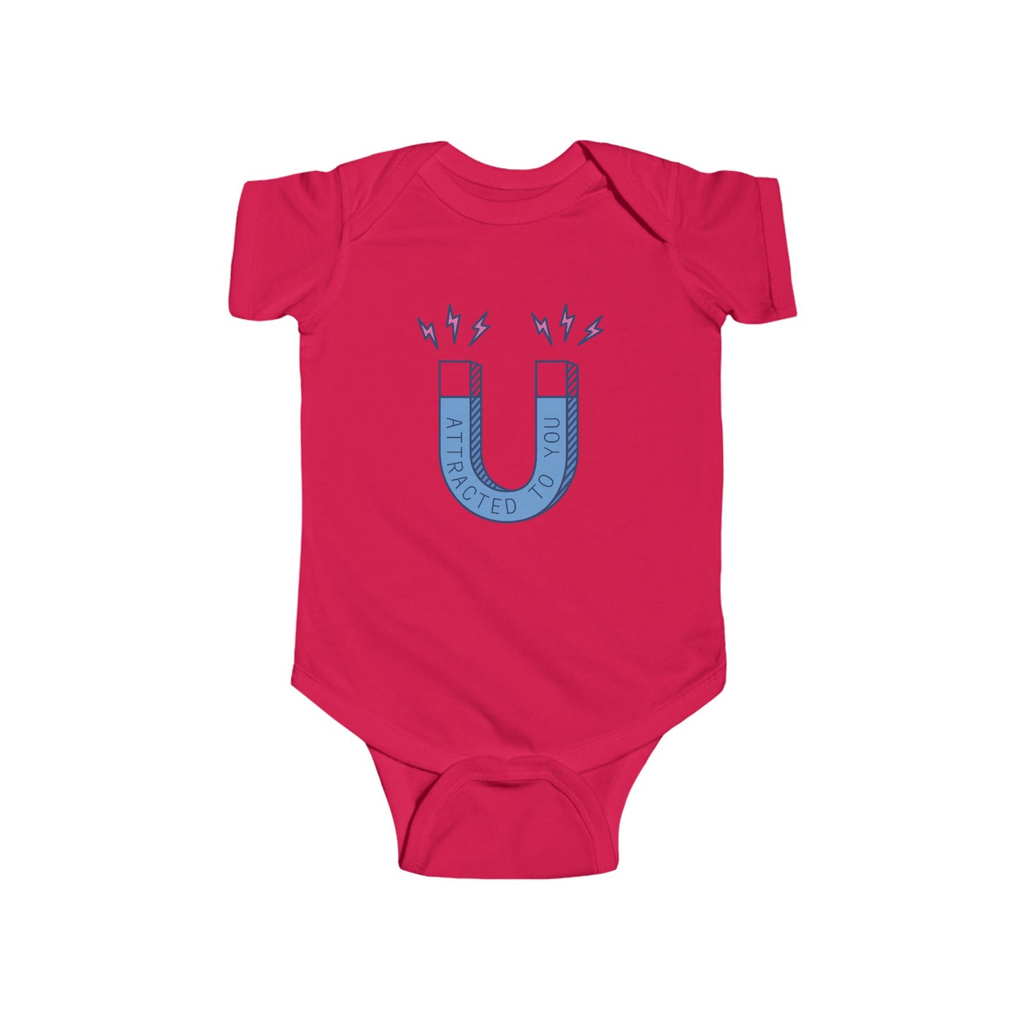Attracted to You Infant Bodysuit - Cute Magnet Design for Newborns