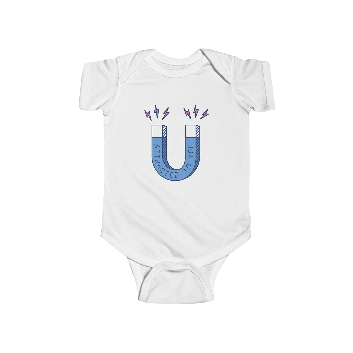 Attracted to You Infant Bodysuit - Cute Magnet Design for Newborns