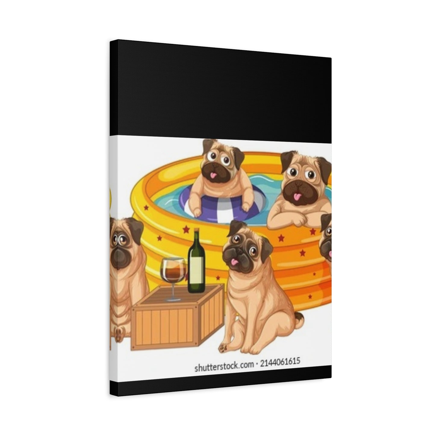 Pug Pool Party Canvas Art - Fun Pet Decor