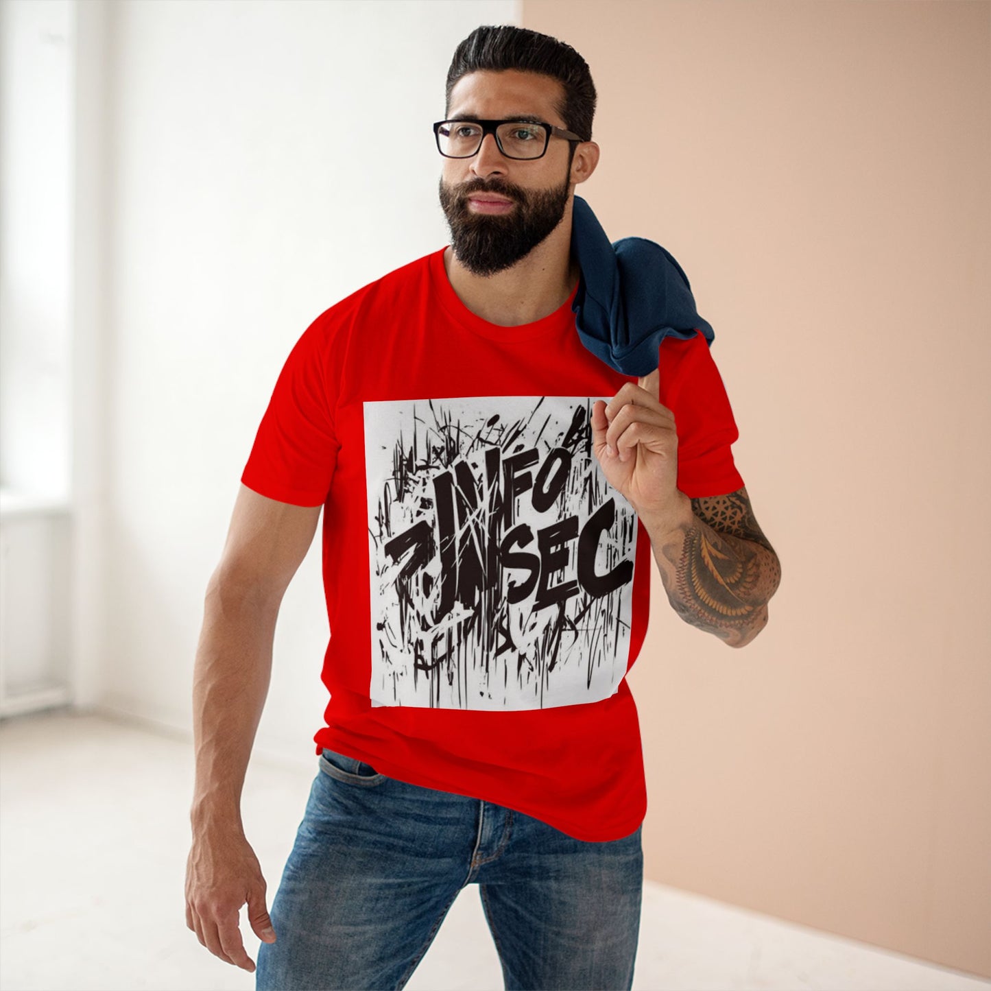 Trendy Graphic Tee with 'INFO SEC' Design – Perfect for Casual Wear or Cybersecurity Fans