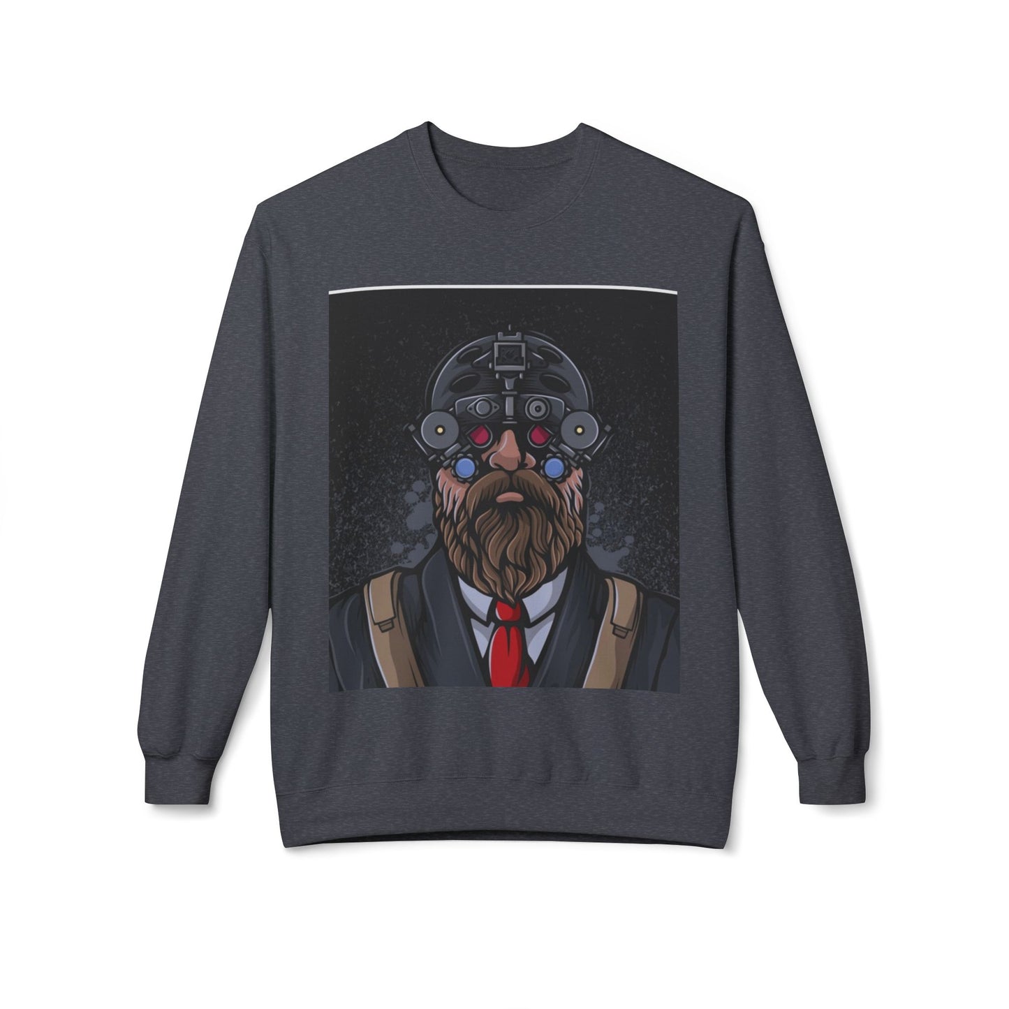 Bearded Tech Enthusiast Crewneck Sweatshirt
