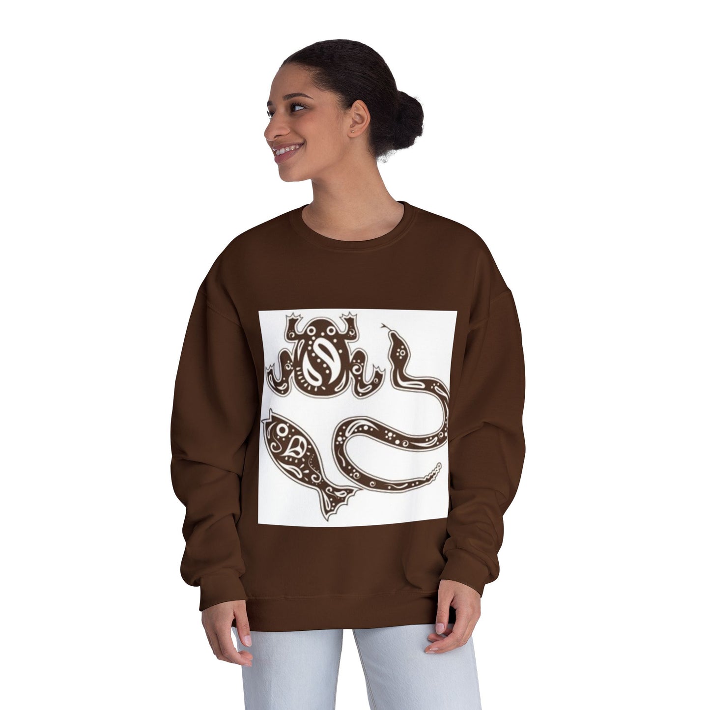 Whimsical Marine Life Unisex Crewneck Sweatshirt - Cozy Ocean-Inspired Apparel
