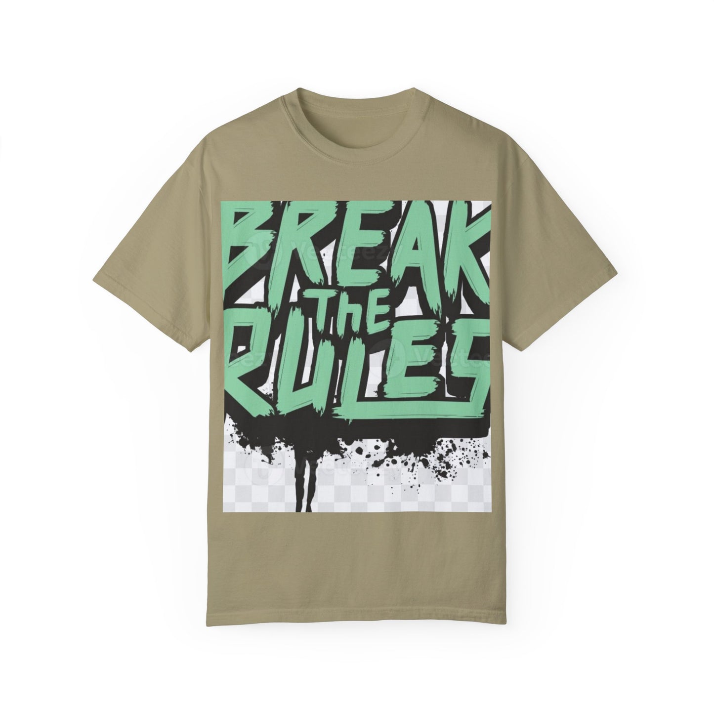 Unisex Garment-Dyed T-shirt - "Break the Rules" Graphic Tee for Creative Spirits