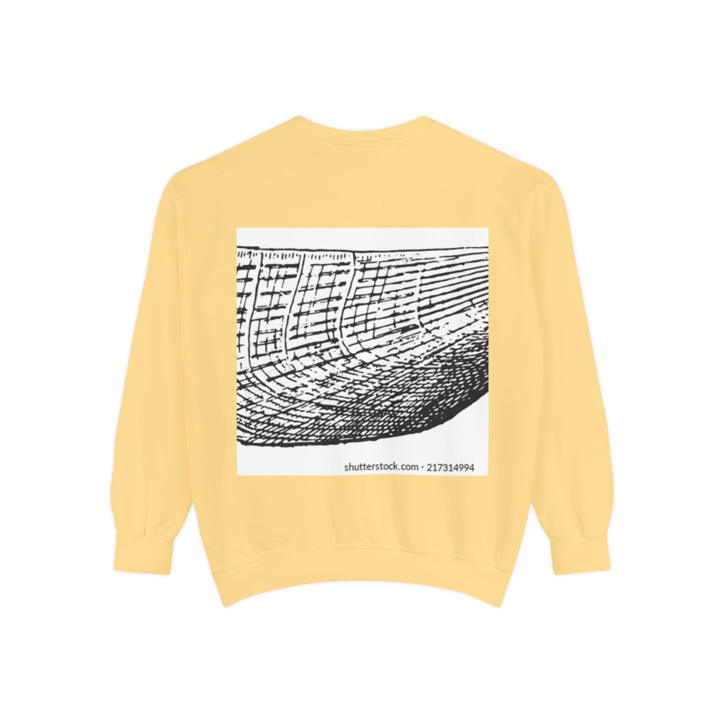Graphic Unisex Garment-Dyed Sweatshirt | Nautical Design for Ocean Lovers