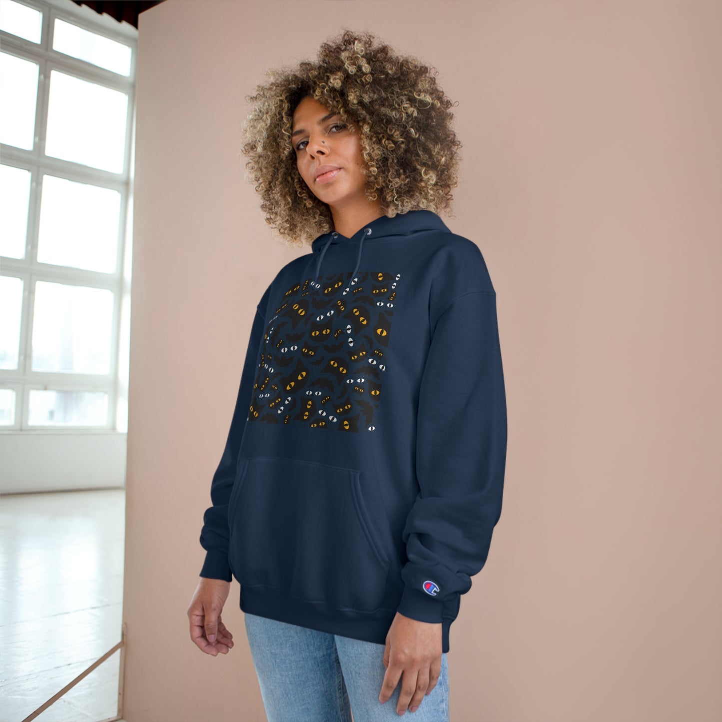 Cozy Cat-Themed Champion Hoodie for Cat Lovers