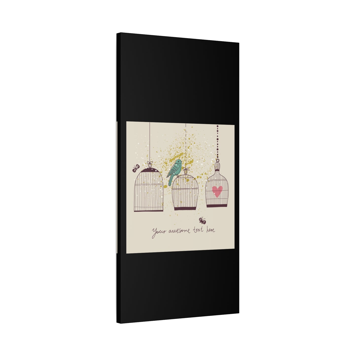 Whimsical Birdcage Canvas Wall Art - Personalized Home Decor