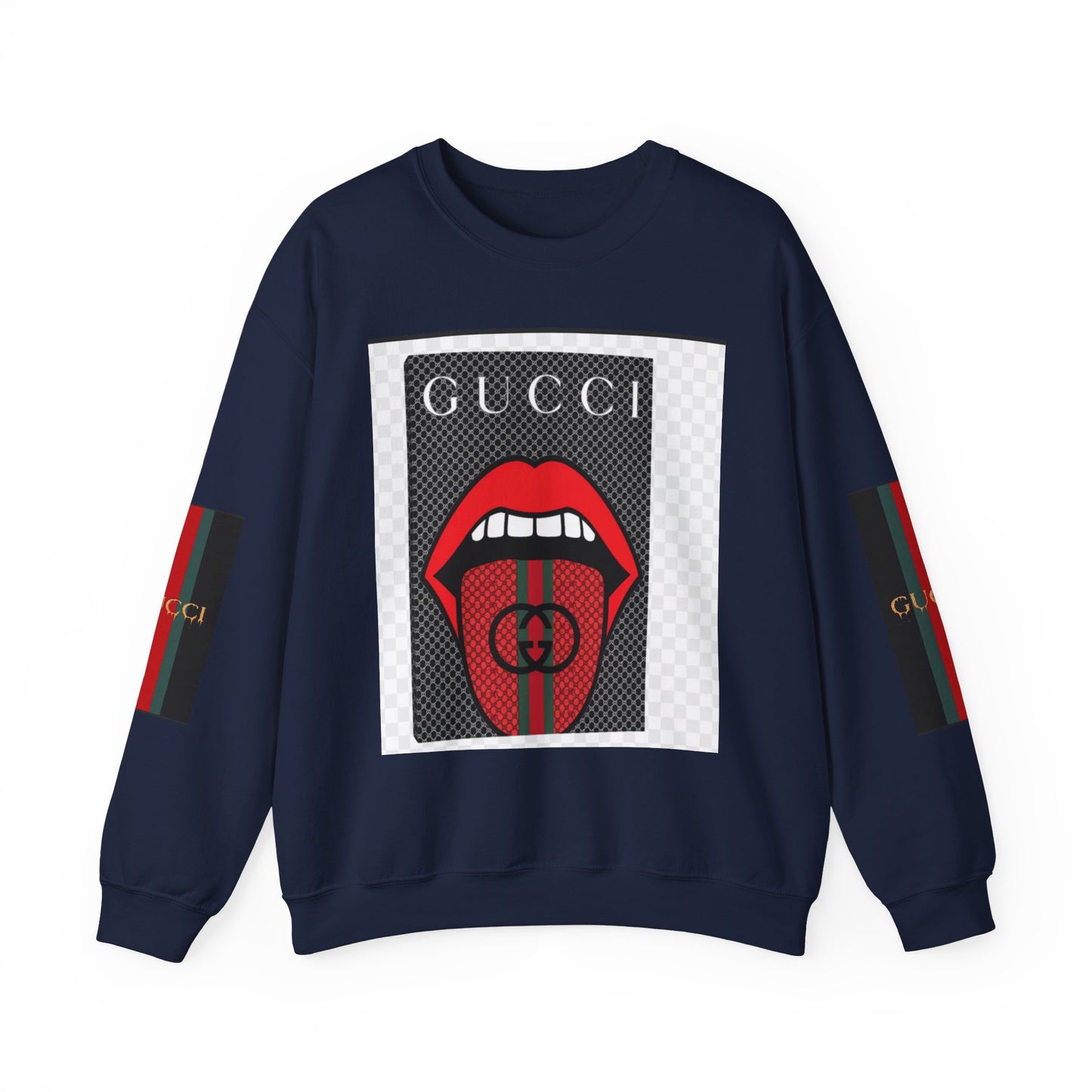 Gucci Inspired Unisex Heavy Blend Crewneck Sweatshirt - Bold Graphic Design