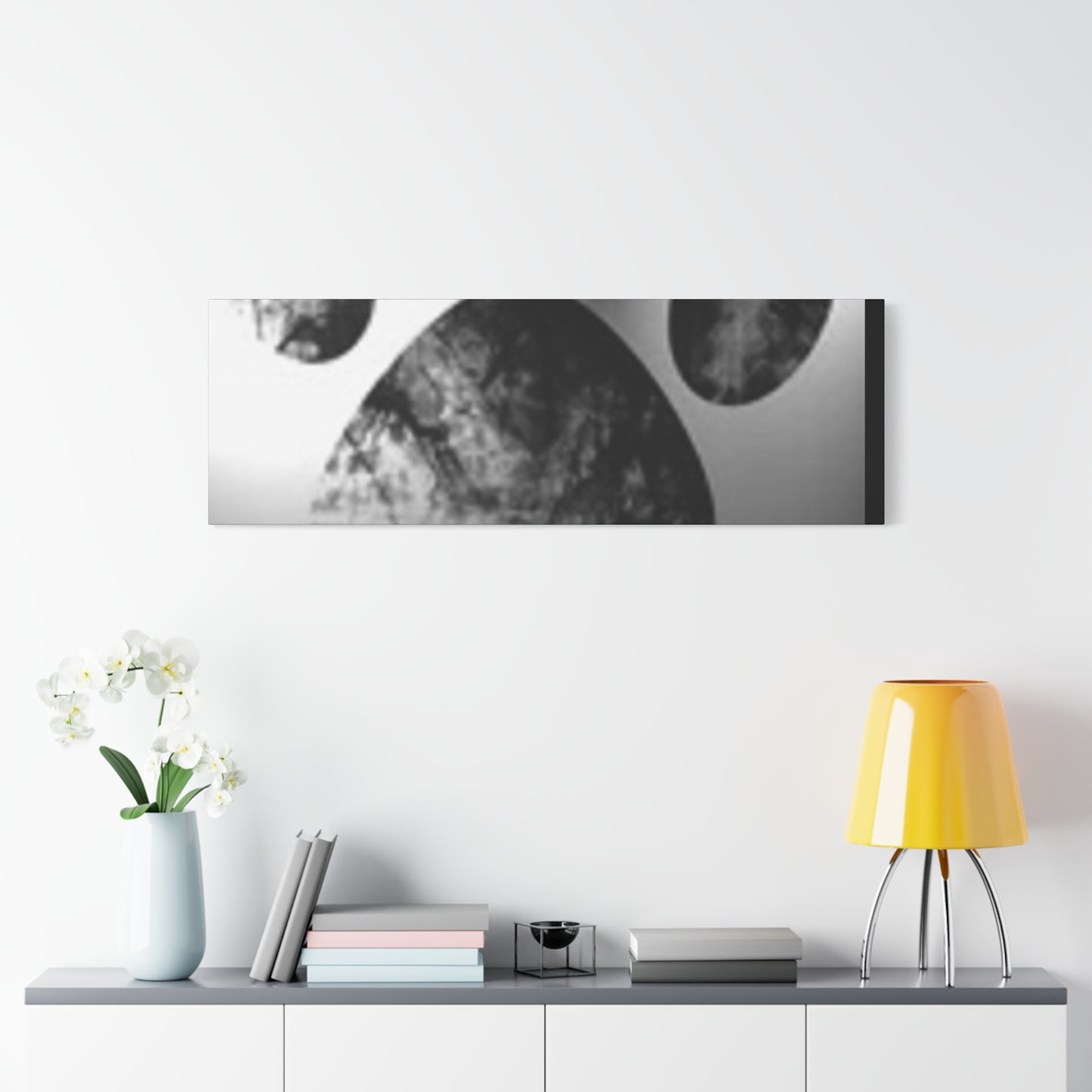 Black Paw Print Canvas Art - Modern Animal Decor for Pet Lovers
