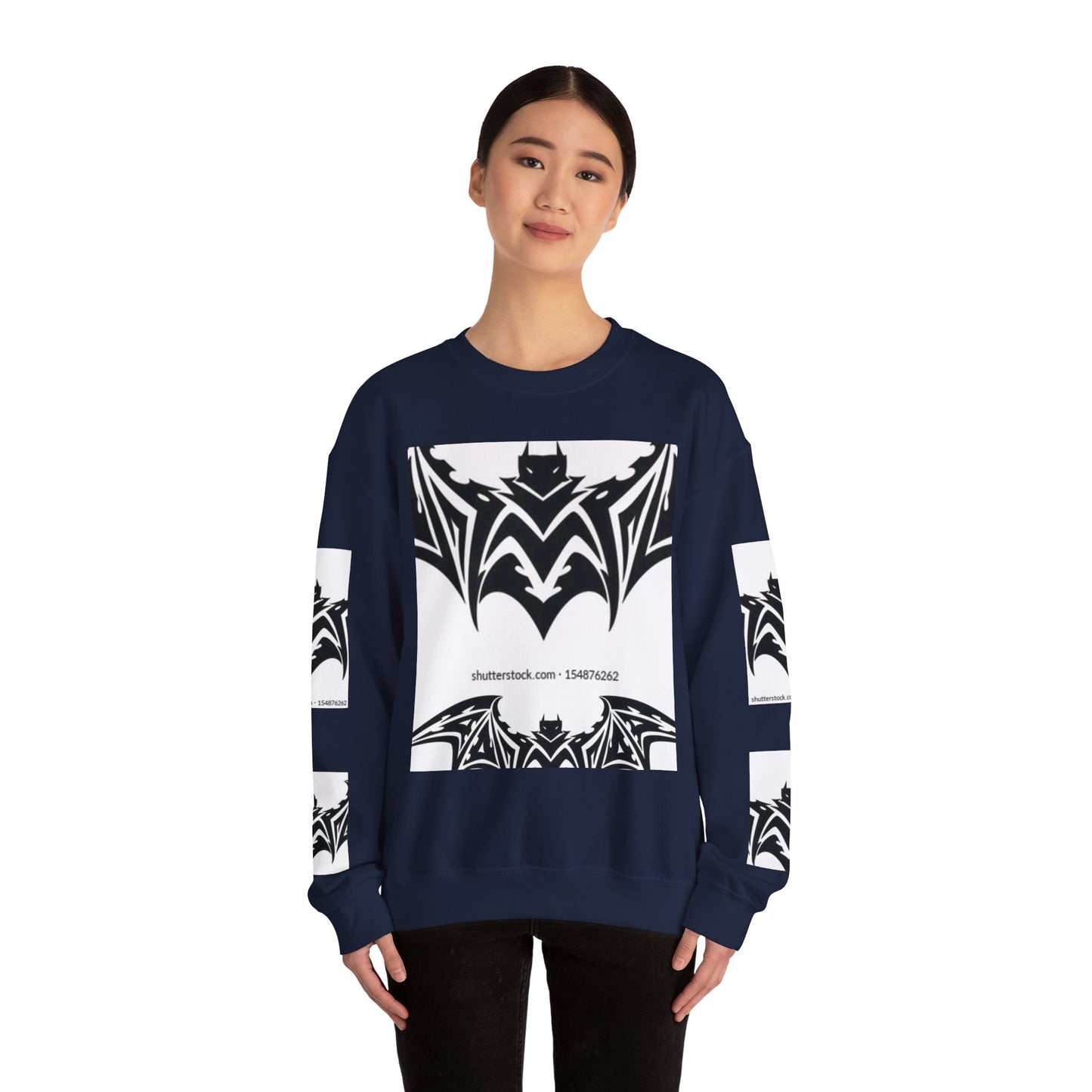 Gothic Bat Sweatshirt - Unisex Crewneck for Halloween & Casual Wear