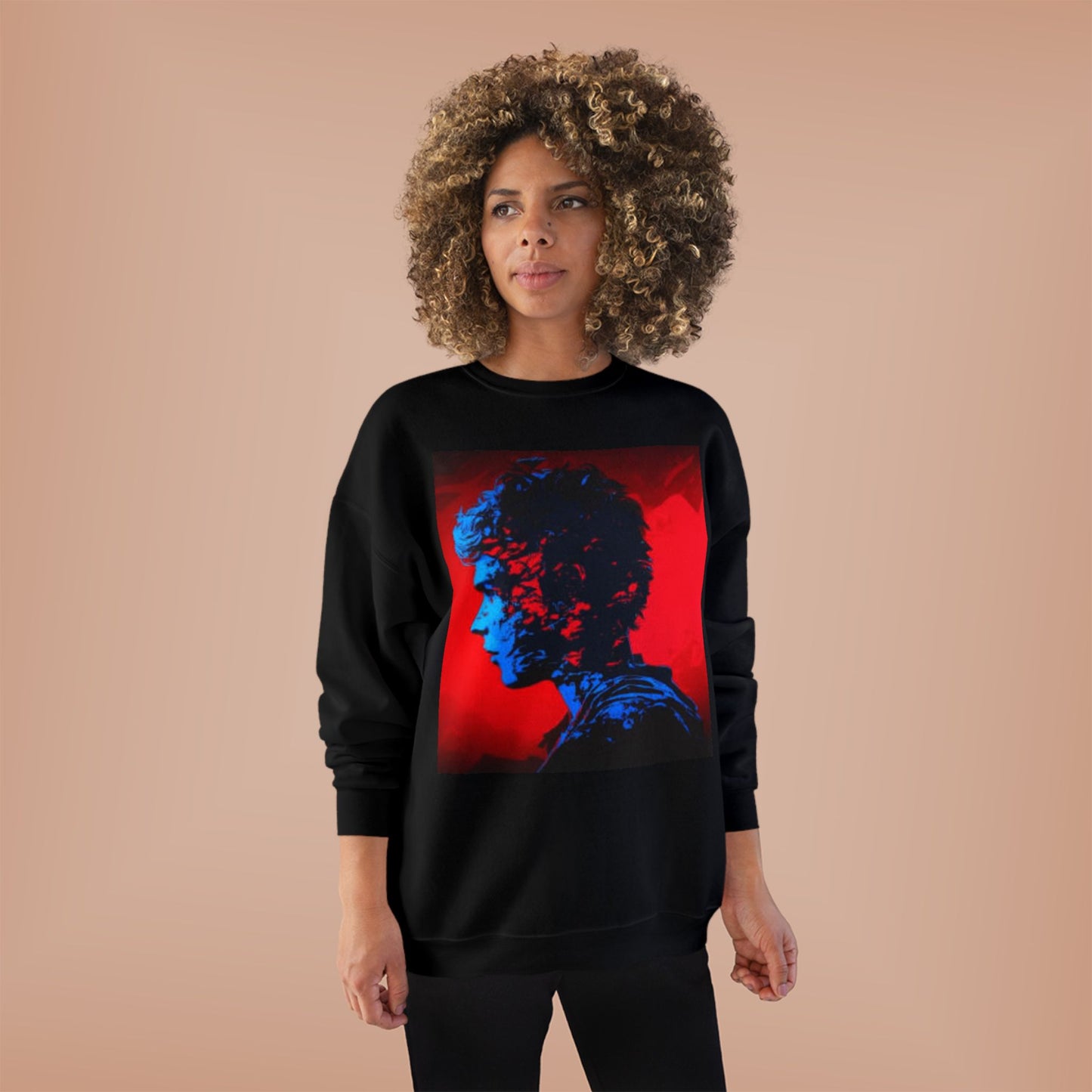 Vibrant Unisex EcoSmart® Crewneck Sweatshirt - Artistic Profile Design