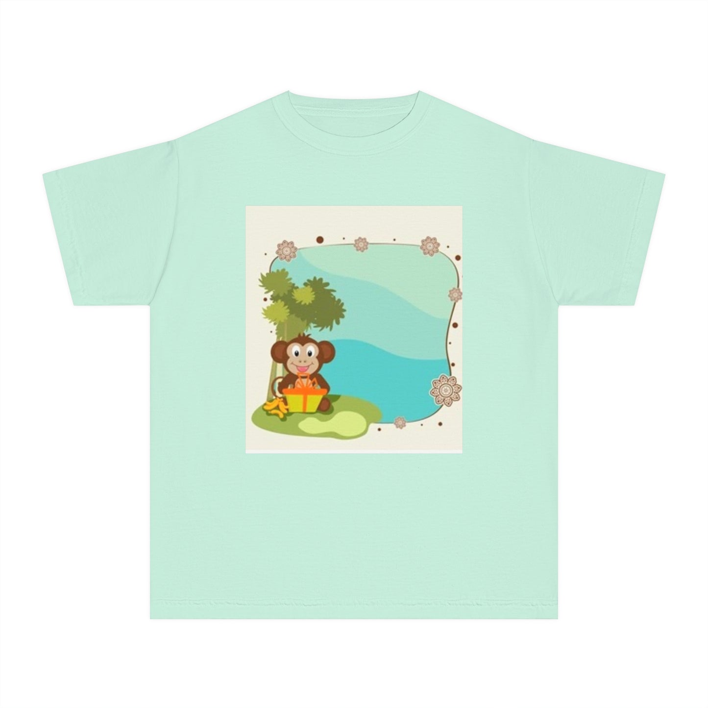 Cute Monkey Youth Midweight Tee - Perfect for Playful Days