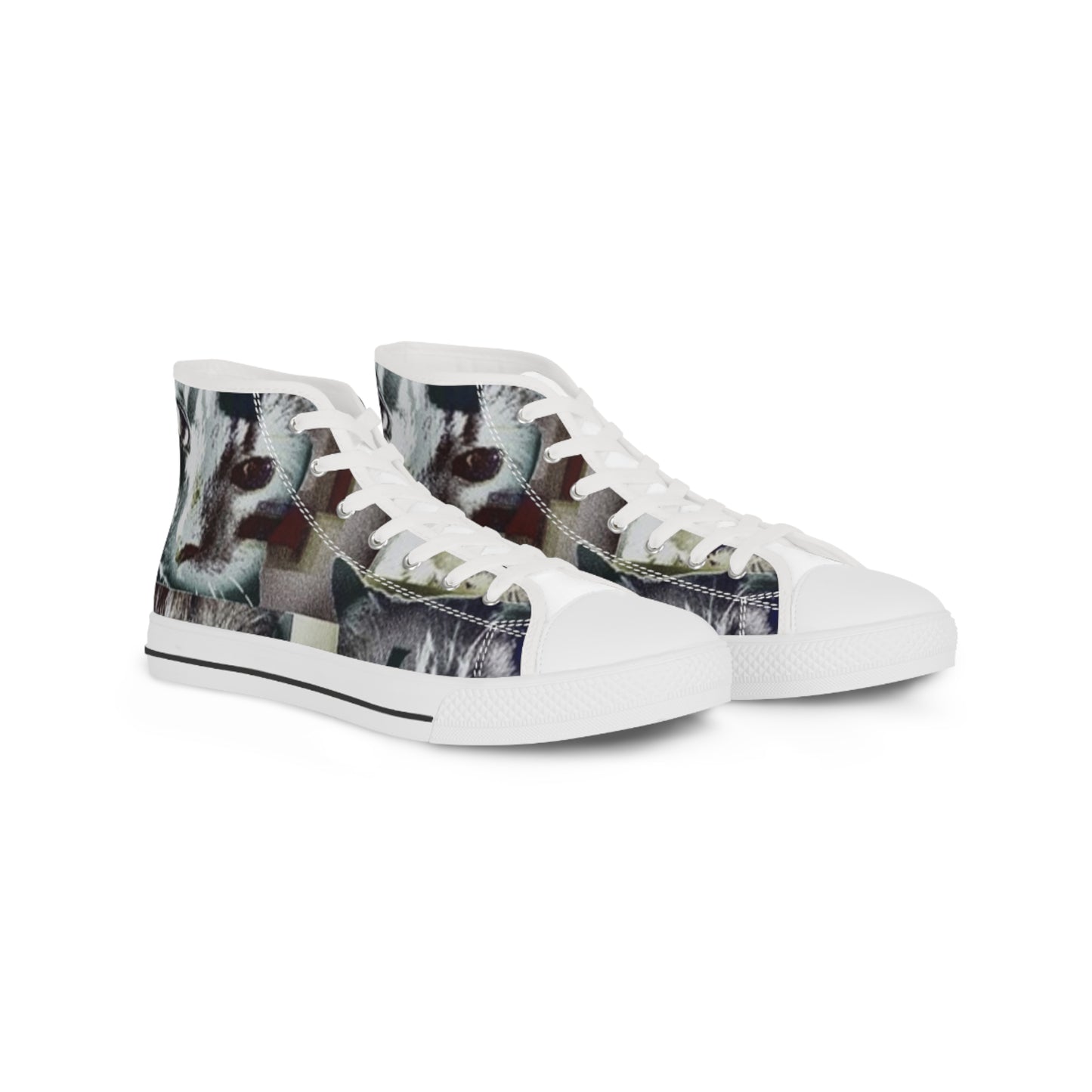 Cat-Themed High Top Sneakers for Animal Lovers