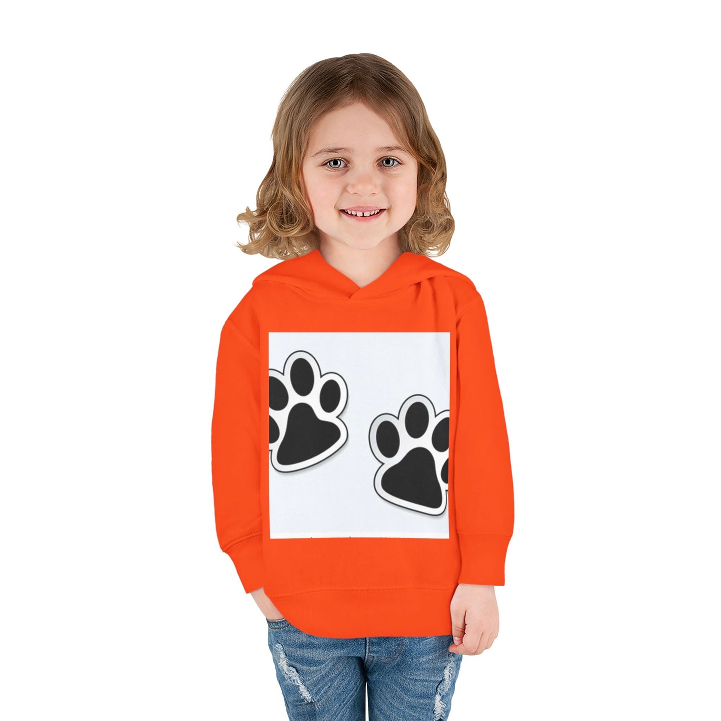 Wildlife Pattern Toddler Pullover Fleece Hoodie - Playful Animal Design for Kids