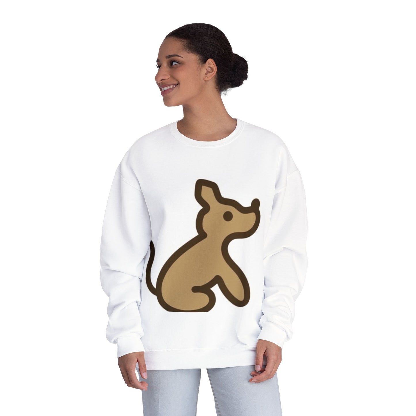 Cute Dog Illustration Unisex Crewneck Sweatshirt - Cozy Pet Lover Gift