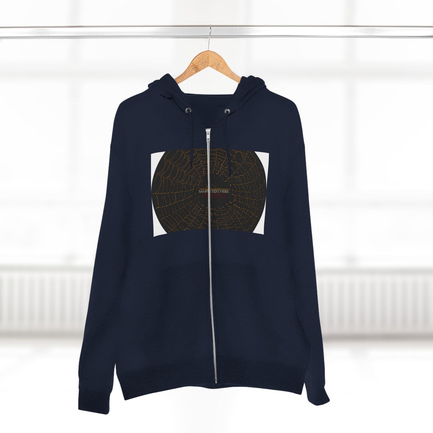 Unisex Zip Hoodie with Spider Web Design - Cozy Fashion for Halloween and Everyday Wear