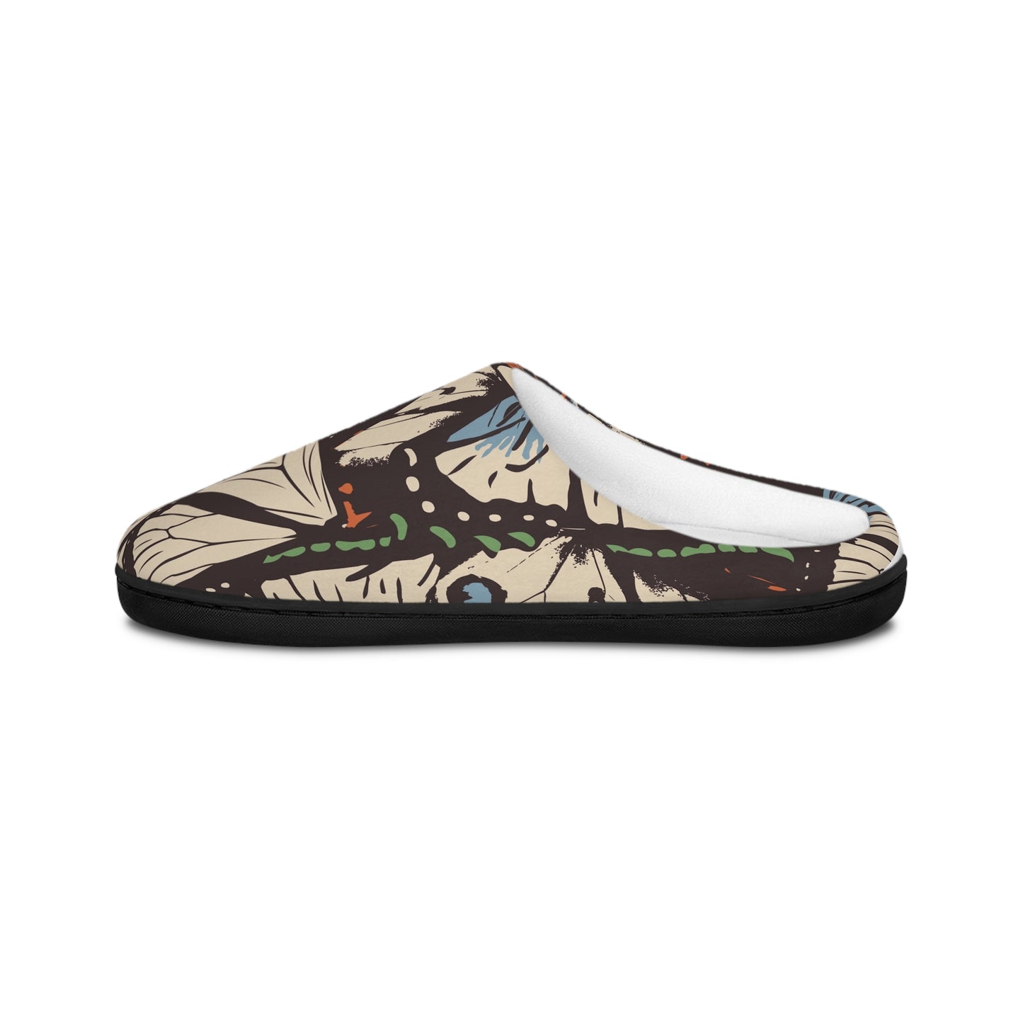 Butterfly Print Men's Indoor Slippers | Cozy Home Footwear