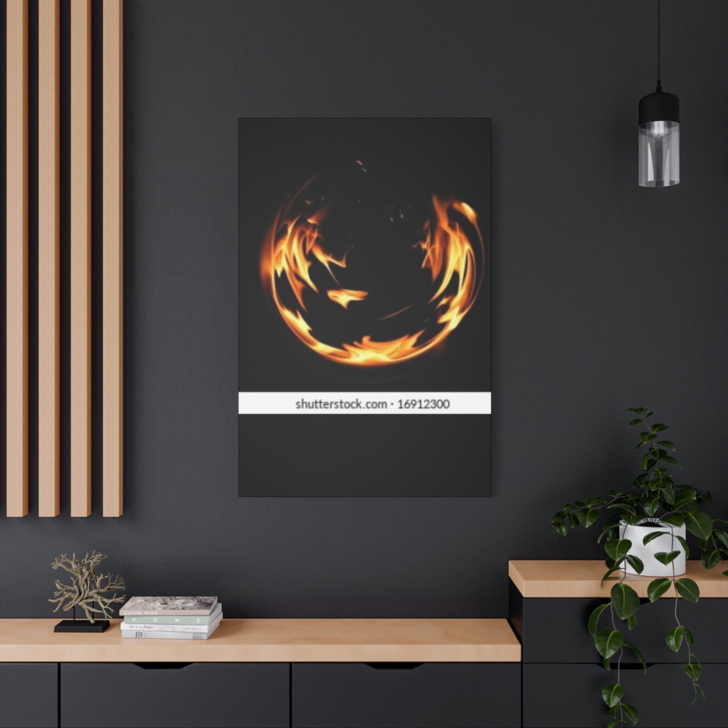 Fire Swirl Matte Canvas Art - Stretched 1.25" Gallery Wrap