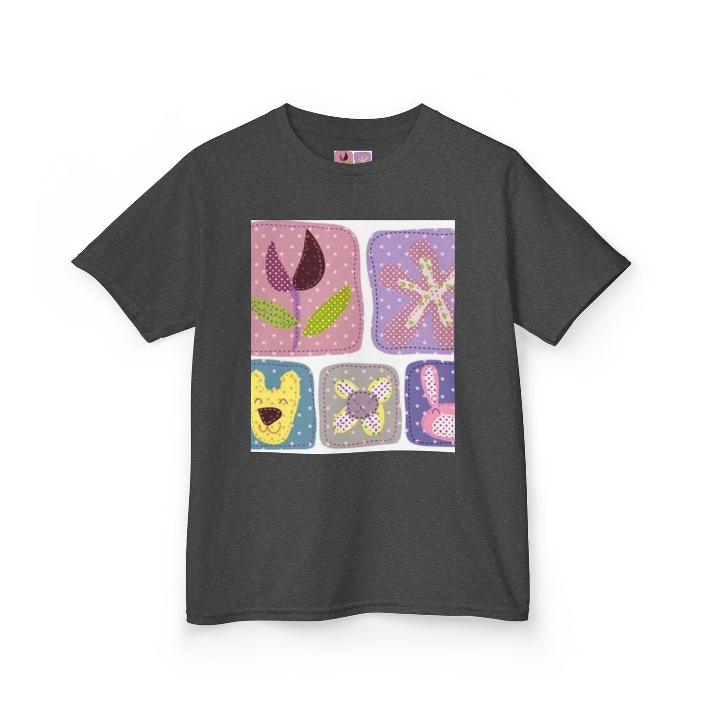 Colorful Kids’ Heavy Cotton™ Tee with Playful Patterns