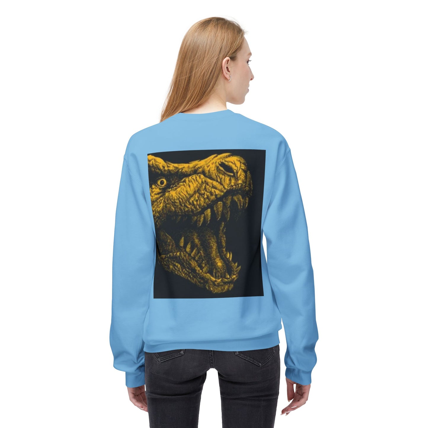 Unisex Dinosaur Graphic Sweatshirt - Cozy Midweight Crewneck