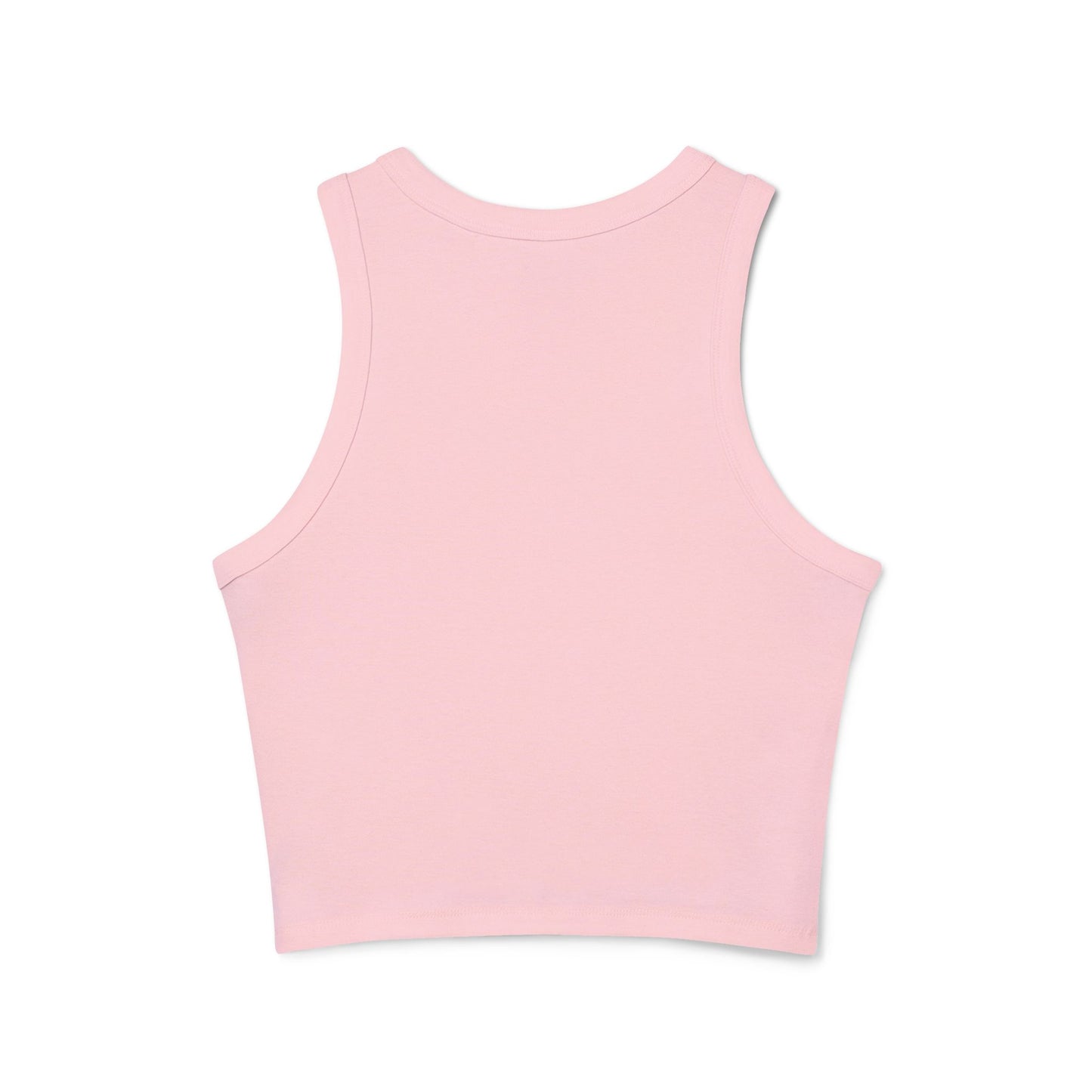 Stylish Women's Micro Rib Racer Tank Top with Logo Design