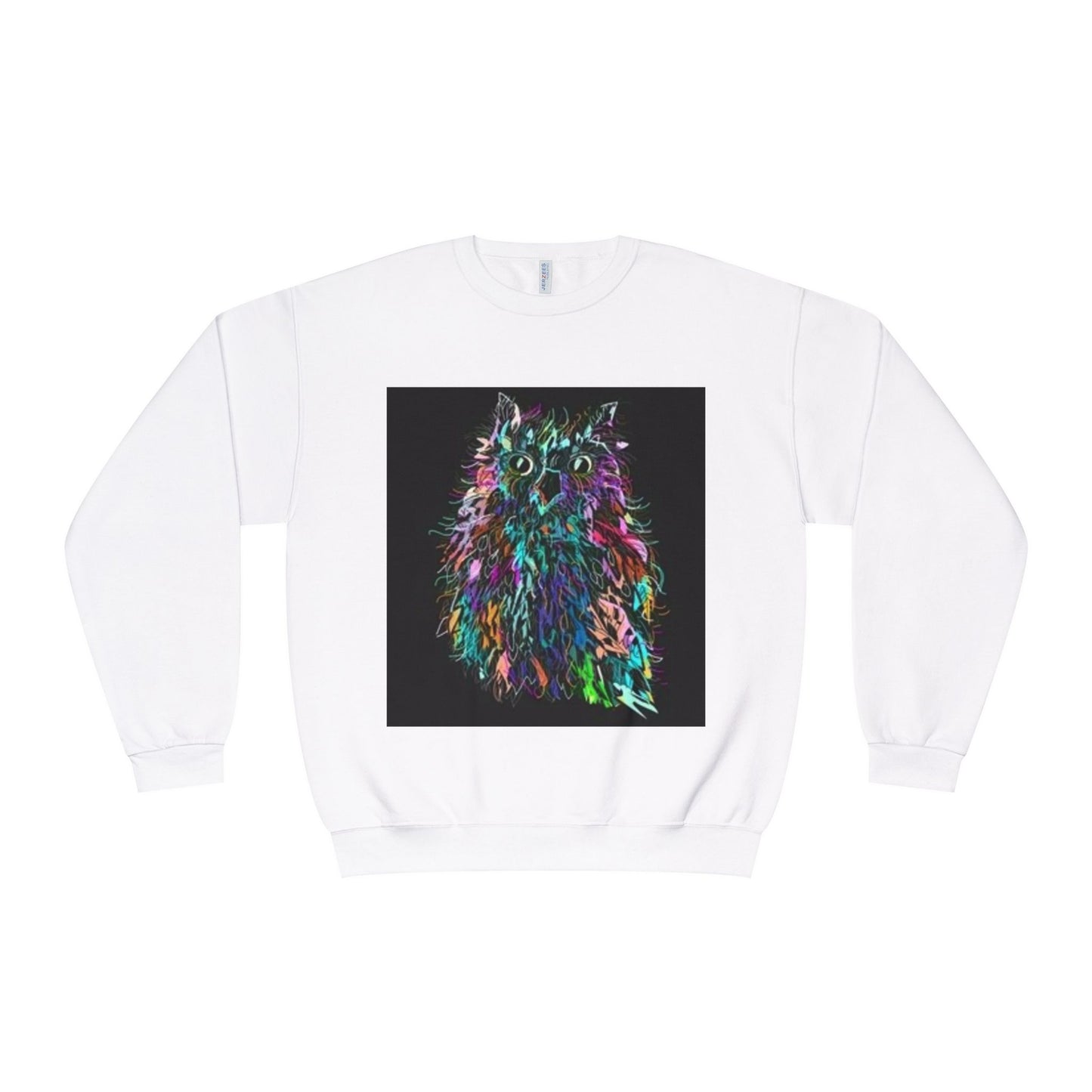 Colorful Cat Graphic Unisex Crewneck Sweatshirt