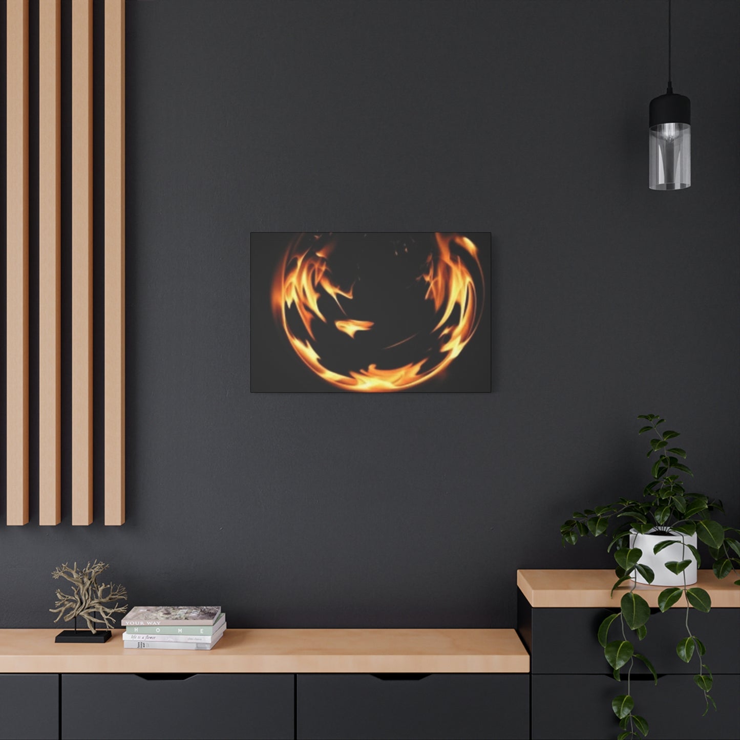 Fire Swirl Matte Canvas Art - Stretched 1.25" Gallery Wrap