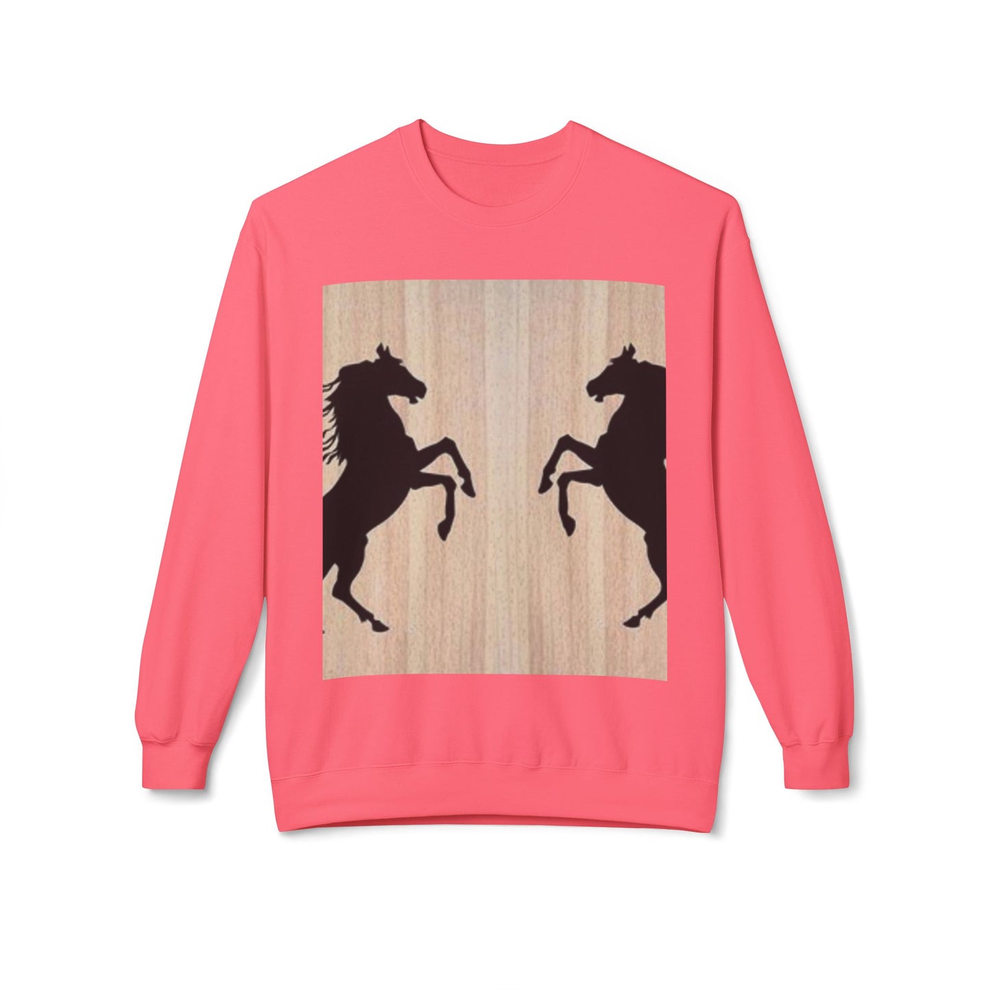 Equestrian Silhouette Fleece Sweatshirt - Perfect for Horse Lovers