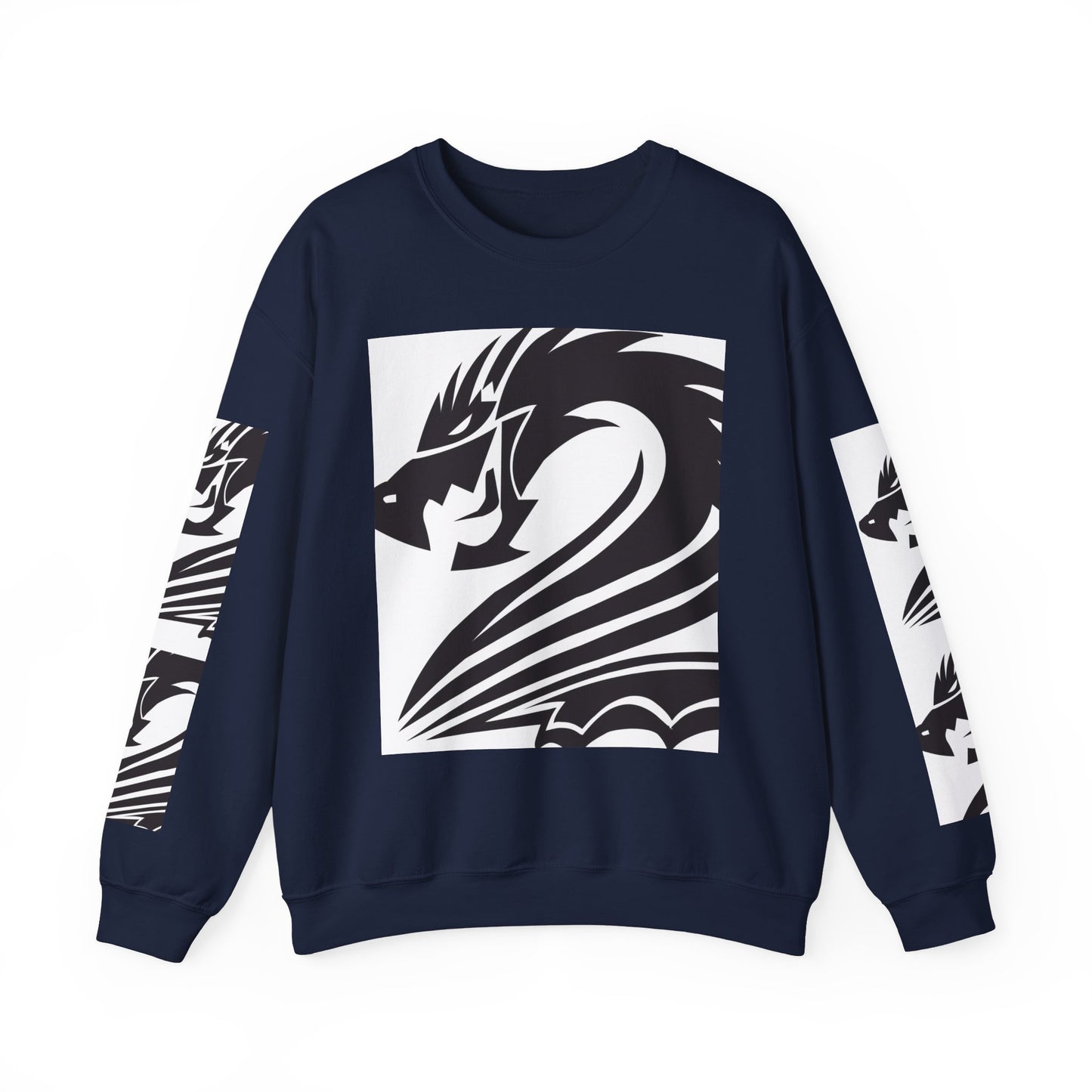 Dragon Graphic Unisex Heavy Blend Sweatshirt - Cozy and Stylish for Fantasy Enthusiasts