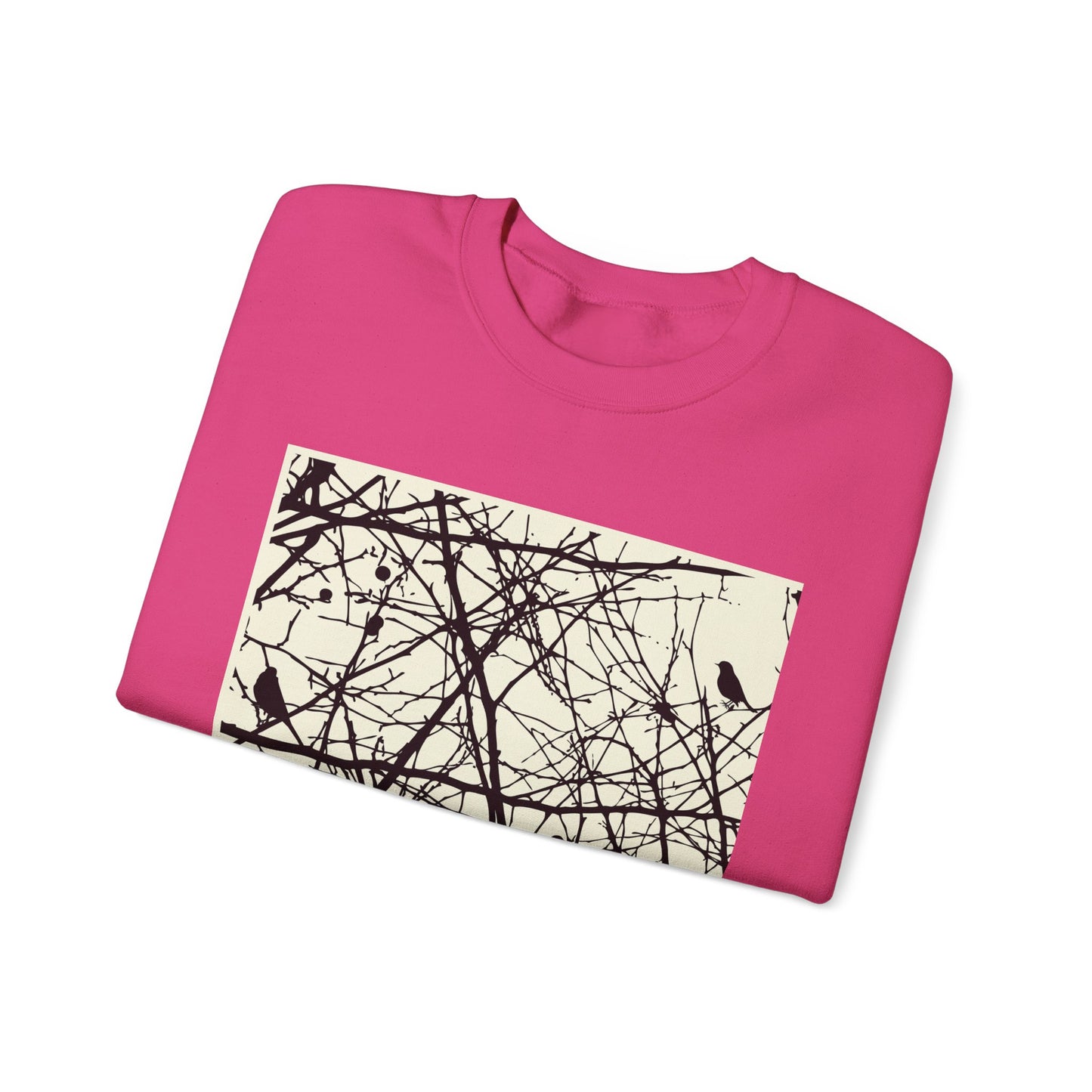 Nature-Inspired Unisex Crewneck Sweatshirt with Bird Print