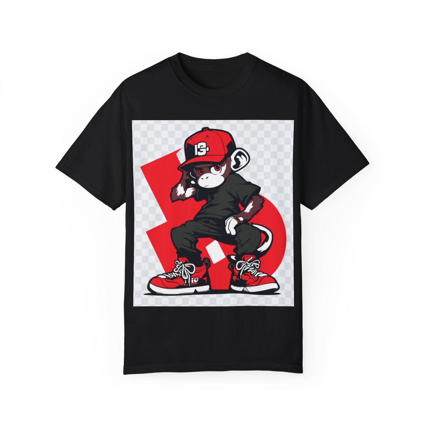 Cool Graffiti Monkey Unisex Garment-Dyed T-Shirt