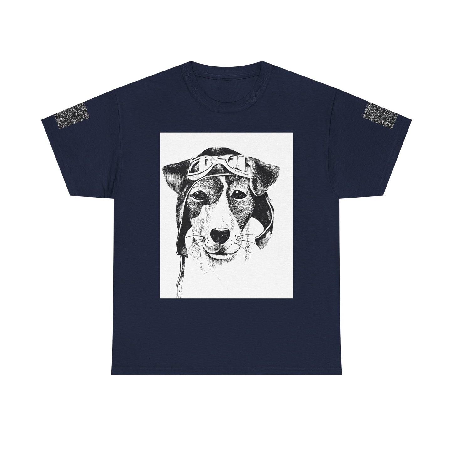 Vintage Aviator Dog Unisex Heavy Cotton Tee