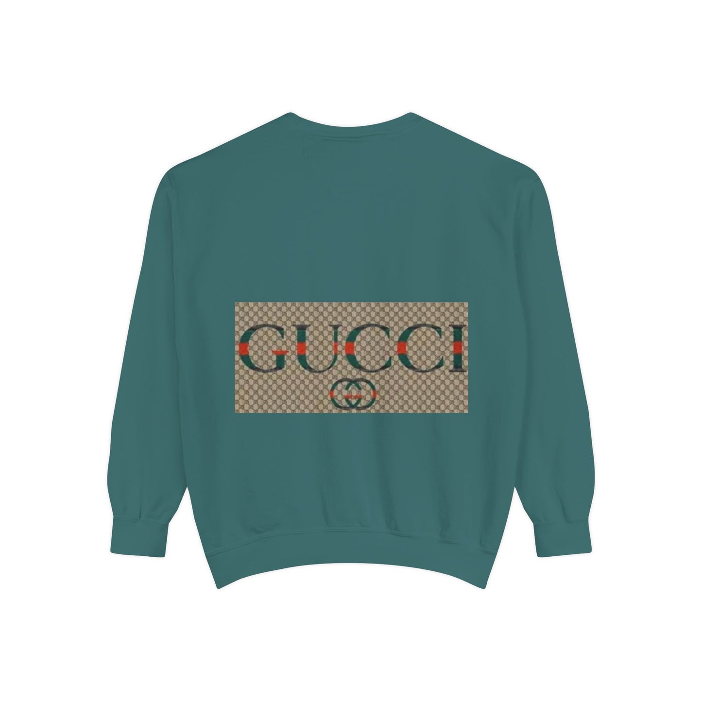 Fashionable Unisex Garment-Dyed Sweatshirt with GUCCI Design