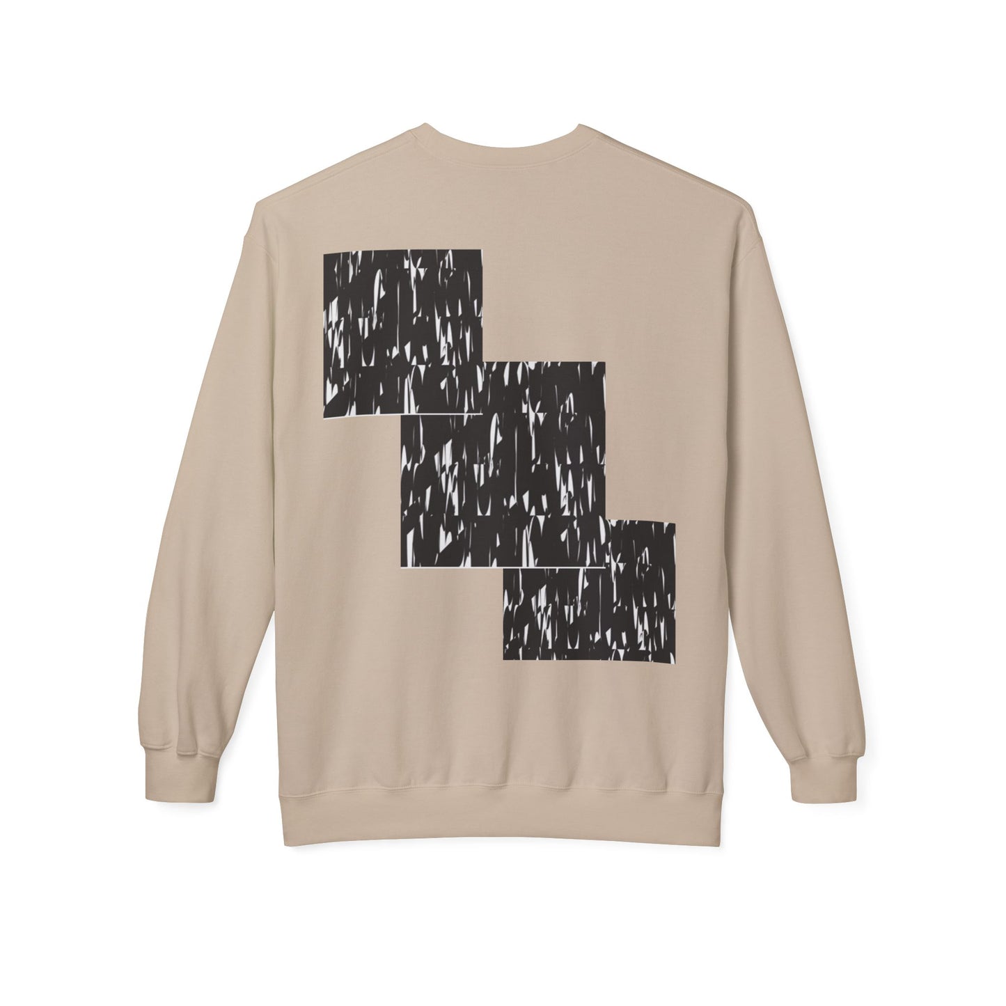 Modern Abstract Fleece Crewneck Sweatshirt - Cozy Unisex Apparel