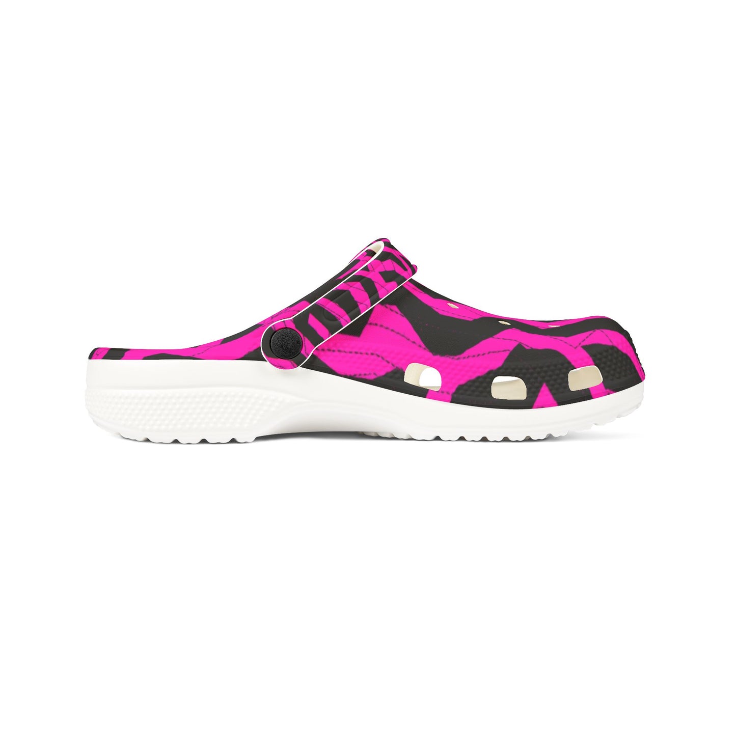 Trendy Pink Zebra Clogs - EVA Foam Rubber Shoes for Comfort & Style