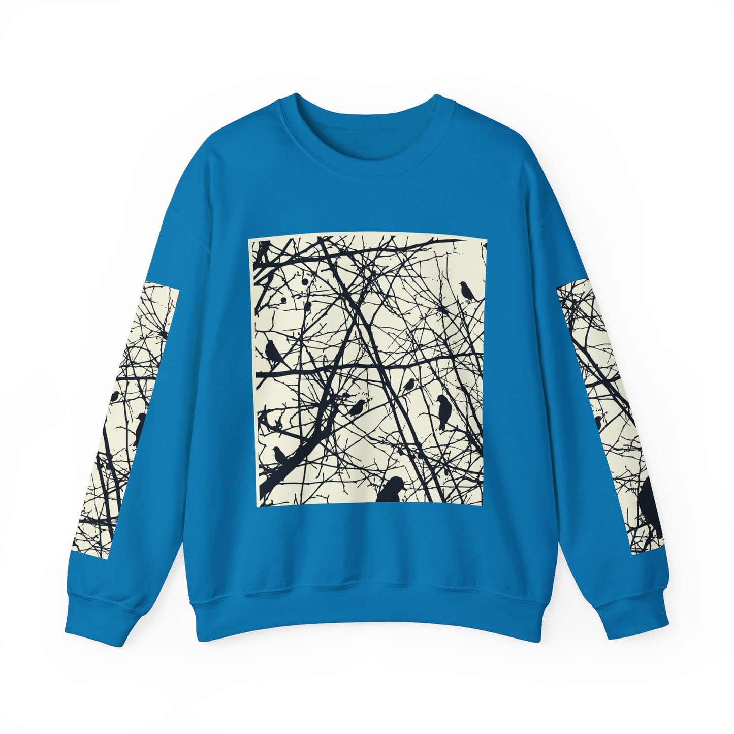 Nature-Inspired Unisex Crewneck Sweatshirt with Bird Print