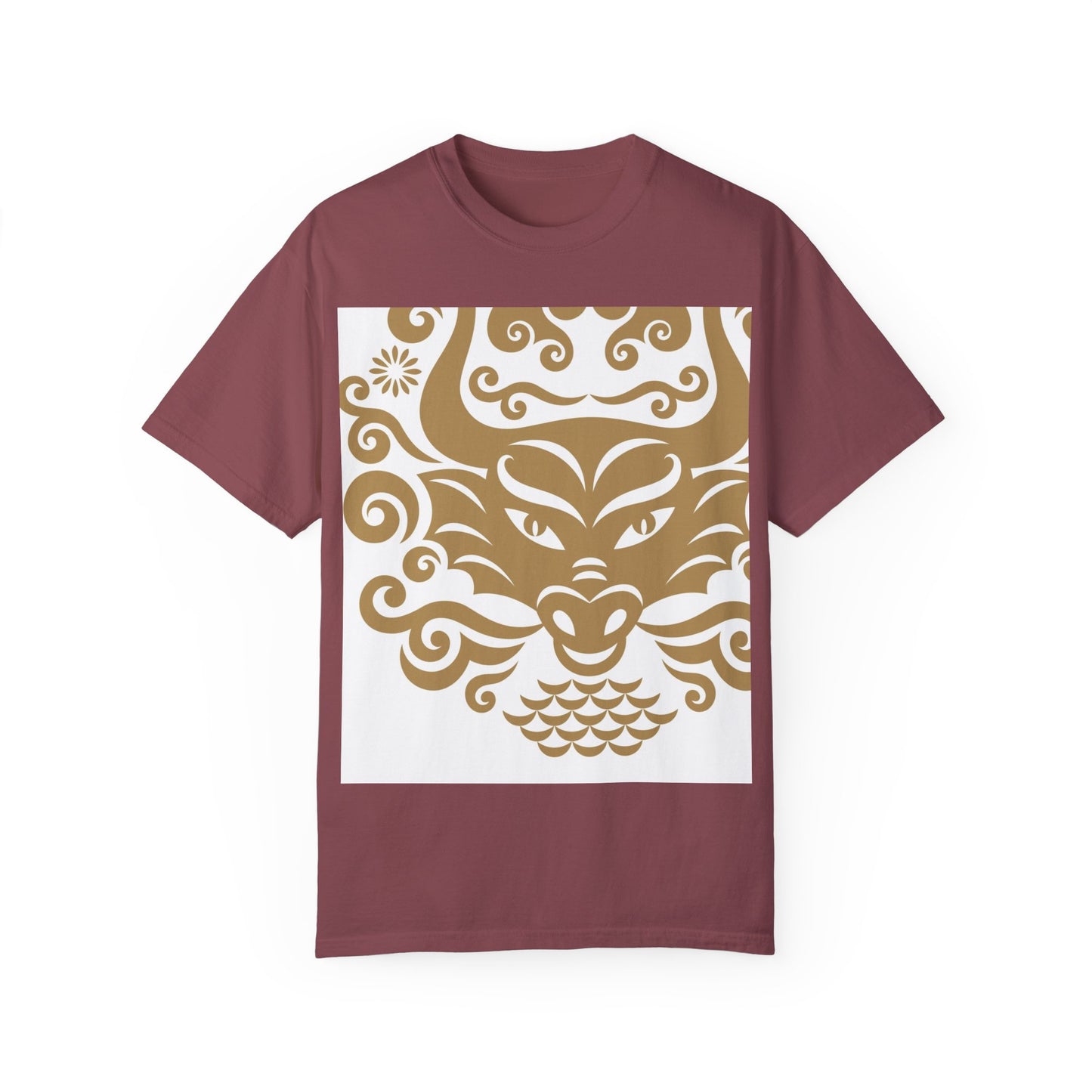 Garment-Dyed Dragon Graphic T-shirt for Nature Lovers
