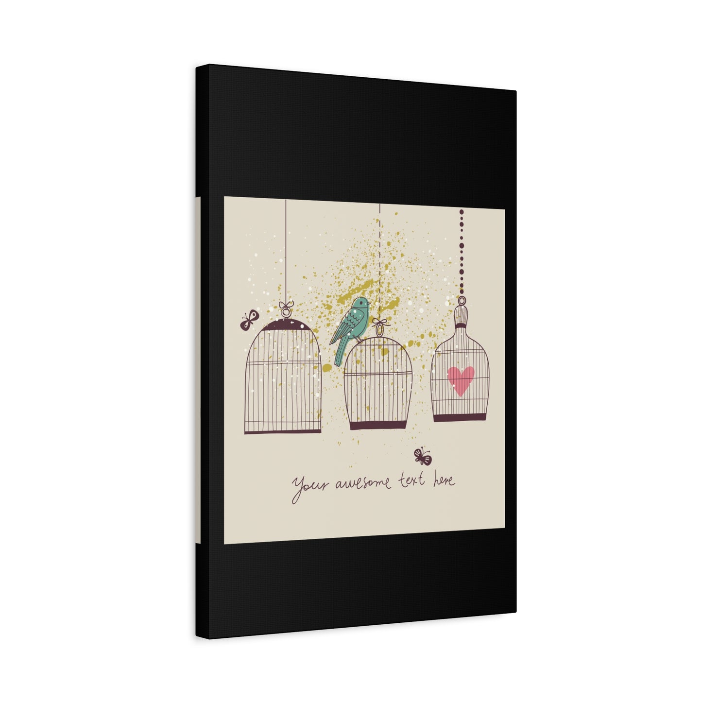 Whimsical Birdcage Canvas Wall Art - Personalized Home Decor