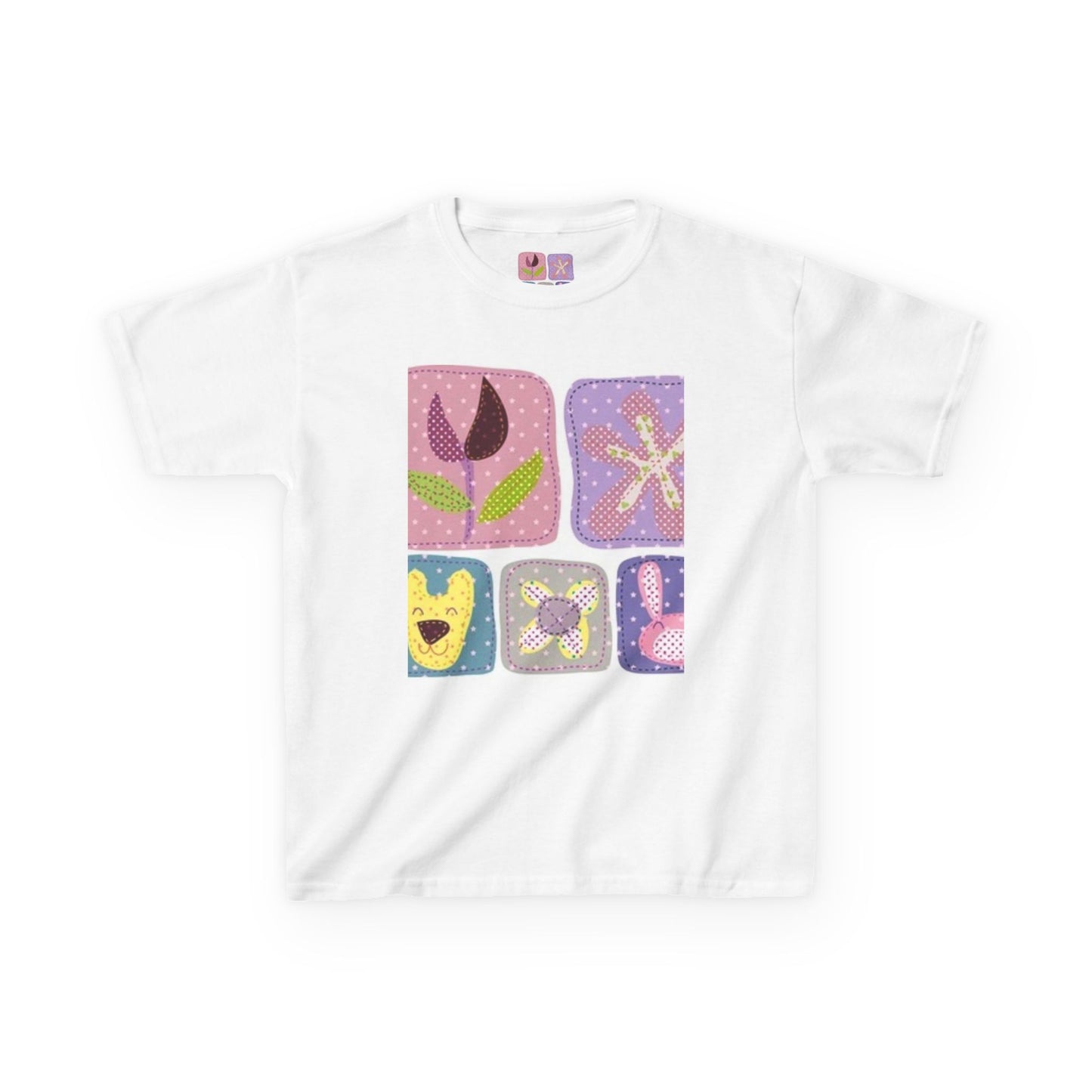 Colorful Kids’ Heavy Cotton™ Tee with Playful Patterns