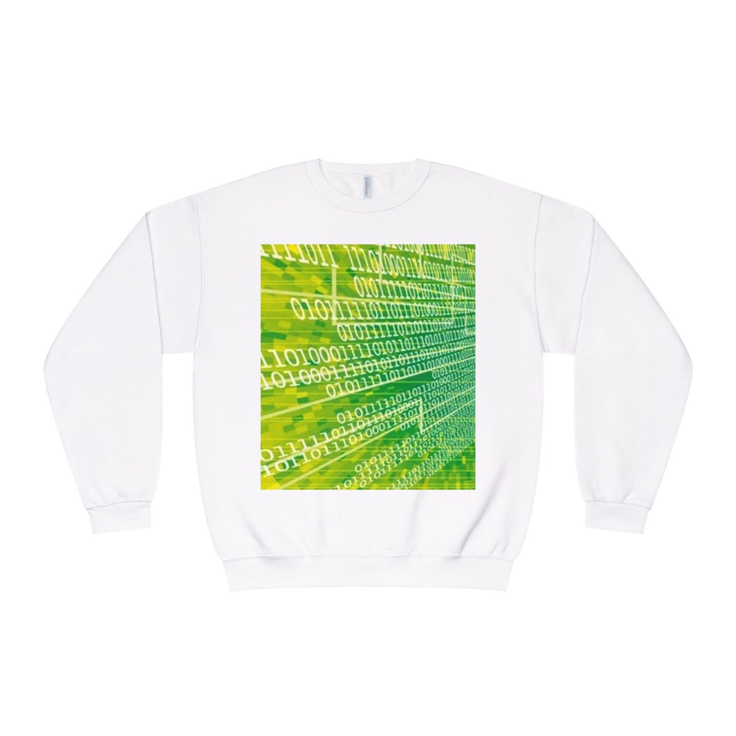 Binary Code Inspired Unisex Crewneck Sweatshirt - Tech Vibe for Cyber Enthusiasts