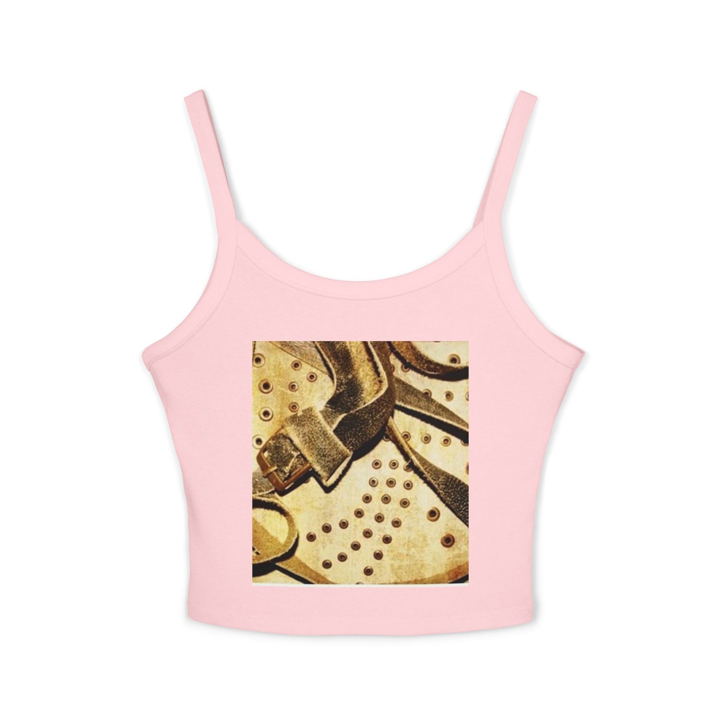 Artistic Women's Spaghetti Strap Tank Top - Stylish Summer Wear