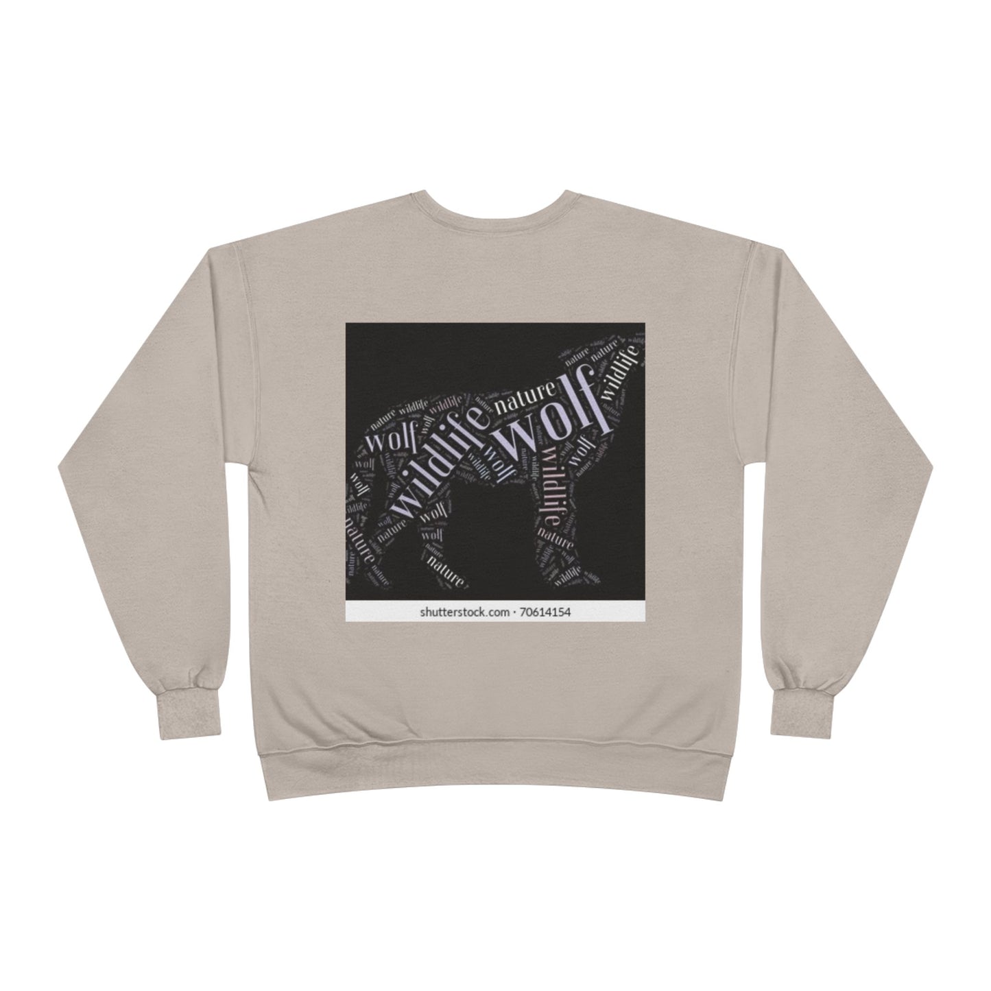 Unisex Eco-Friendly Wolf Graphic Crewneck Sweatshirt - Nature Lover Gift