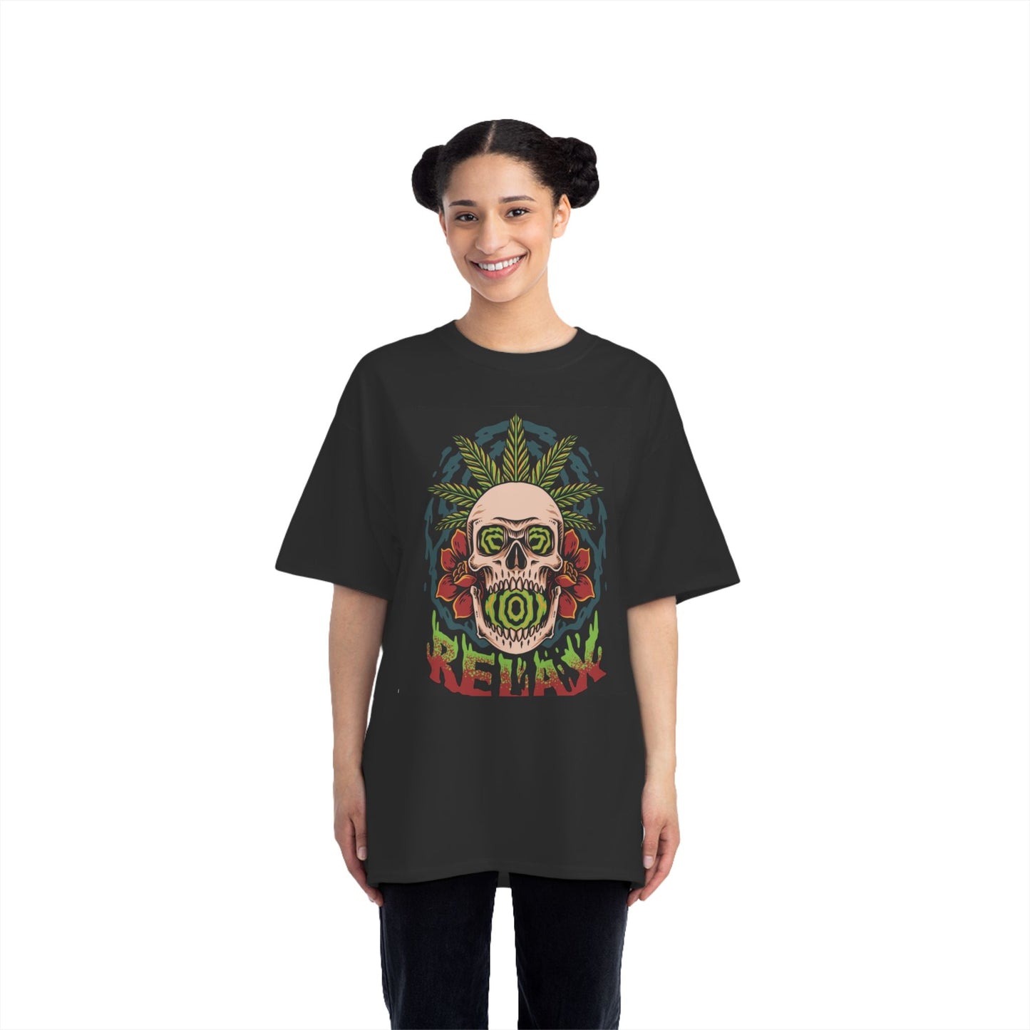 Relax Skull Graphic Tee - Perfect for Festivals and Casual Days